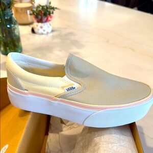 Vans Women's Tan Slip-On Shoes